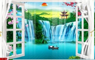 File gốc File tranh gốc cửa sổ 3D CS1577 (in tráng gương) hiện đại