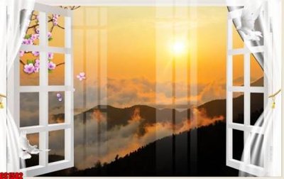 File tranh File tranh gốc cửa sổ 3D CS1582 (gốc) in trên kính