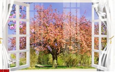 File ảnh File tranh gốc cửa sổ 3D CS1592 (gốc) in PP, decal