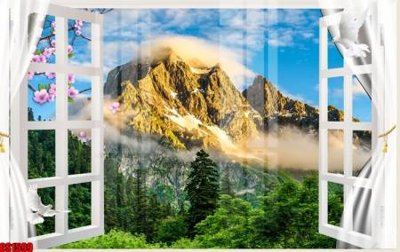 File gốc File tranh gốc cửa sổ 3D CS1599 (trang trí) cho phòng khách