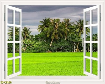 Ảnh gốc File gốc cửa sổ 3D CS168 (độ nét cao) in mica