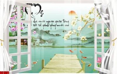 File tranh ảnh gốc File tranh gốc cửa sổ 3D CS1691 dùng cho in khổ lớn