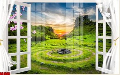 File in trần File tranh gốc cửa sổ 3D CS1699 (bản gốc) trời sao