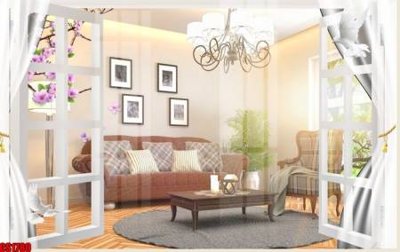 File tranh in trần File tranh gốc cửa sổ 3D CS1780 (ảnh gốc siêu nét)