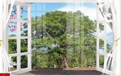 File in ấn chuyên nghiệp File tranh gốc cửa sổ 3D CS1868 (file gốc)