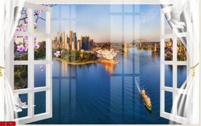 File in ấn File tranh gốc cửa sổ 3D CS1870 (bản gốc) cao cấp