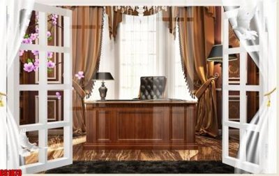 File gốc in ấn File tranh gốc cửa sổ 3D CS1873 độ phân giải cao