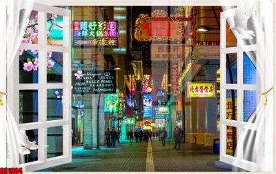 File PSD File tranh gốc cửa sổ 3D CS1904 (gốc) tách lớp chi tiết