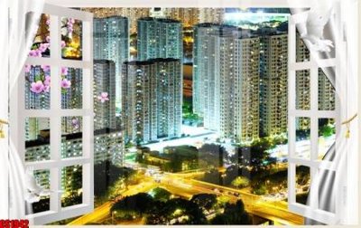 File tranh trang trí File tranh gốc cửa sổ 3D CS1942 (tải file gốc)