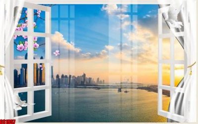 File ảnh gốc File tranh gốc cửa sổ 3D CS1957 (chuyên in mica)