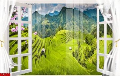 File in ấn chuyên nghiệp File tranh gốc cửa sổ 3D CS2086 (file gốc)