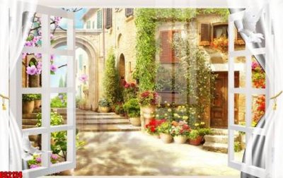 Chi tiết file ảnh File tranh gốc cửa sổ 3D CS2124 sắc nét