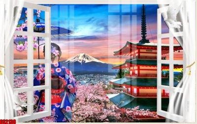 File in trần File tranh gốc cửa sổ 3D CS2138 (bản gốc) đại dương