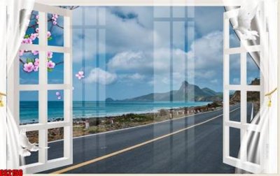 File tranh File tranh gốc cửa sổ 3D CS2156 (gốc) chủ đề động vật