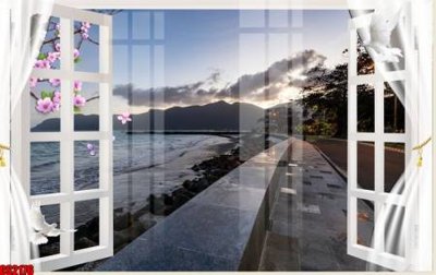 File tranh File tranh gốc cửa sổ 3D CS2176 (gốc) chủ đề thiên nhiên