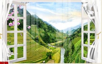 File in trần File tranh gốc cửa sổ 3D CS2195 (file gốc) phong thủy