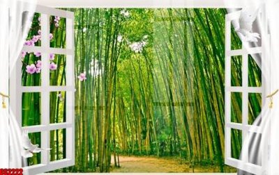File tranh File tranh gốc cửa sổ 3D CS2222 (gốc) in vải canvas