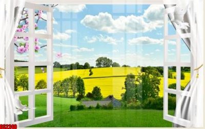 File PSD File tranh gốc cửa sổ 3D CS2240 (gốc) cho in quảng cáo