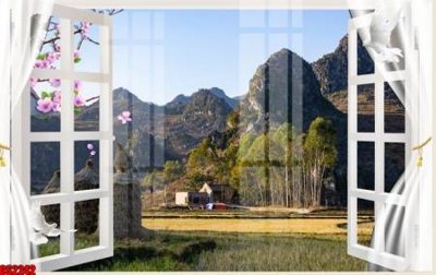 File in ấn chuyên nghiệp File tranh gốc cửa sổ 3D CS2242 (file gốc)