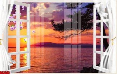 File in mica File tranh gốc cửa sổ 3D CS2262 (ảnh gốc) đẹp