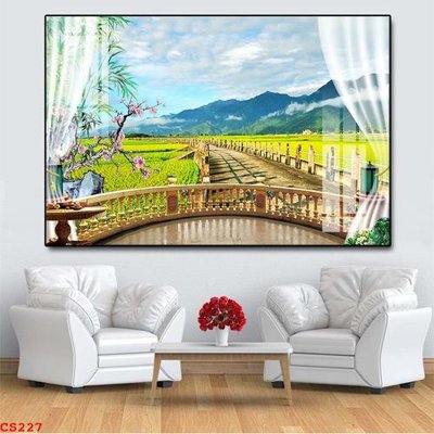 File in mica File gốc cửa sổ 3D CS227 (bản gốc) làm vách ngăn