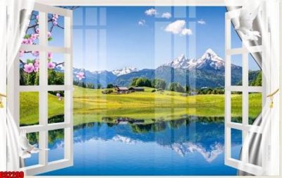 Tải file File tranh gốc cửa sổ 3D CS2299 (gốc) làm file thiết kế