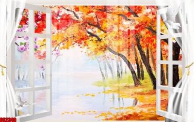 File gốc File tranh gốc cửa sổ 3D CS2340 (trang trí) phòng trẻ em