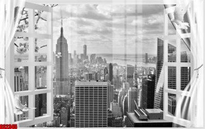 File tranh trang trí File tranh gốc cửa sổ 3D CS2345 (tải file gốc)