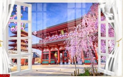 File gốc in ấn File tranh gốc cửa sổ 3D CS2357 chất lượng vượt trội