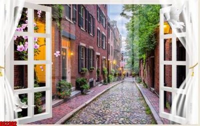 File tranh File tranh gốc cửa sổ 3D CS2362 (bản gốc) in lụa 3D