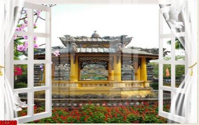 File gốc in mica File tranh gốc cửa sổ 3D CS2389 chất lượng