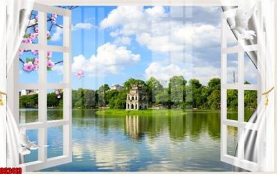 File PSD File tranh gốc cửa sổ 3D CS2413 (bản gốc) đã tách nền