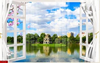 File tranh File tranh gốc cửa sổ 3D CS2415 (ảnh gốc) cho in ấn kỹ thuật số