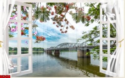 Download file gốc File tranh gốc cửa sổ 3D CS2428 (in lụa) tranh 3D