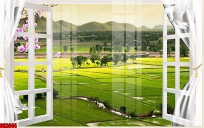 File PSD File tranh gốc cửa sổ 3D CS2444 (gốc) cho in quảng cáo