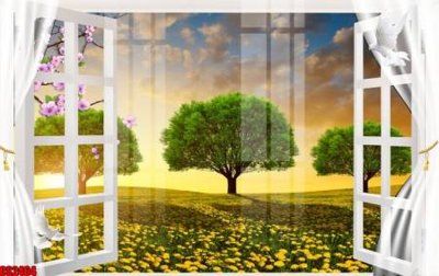 File tranh File tranh gốc cửa sổ 3D CS2464 (gốc) chủ đề động vật