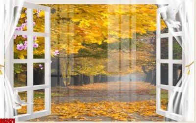 File in mica File tranh gốc cửa sổ 3D CS2471 (bản gốc) siêu trong