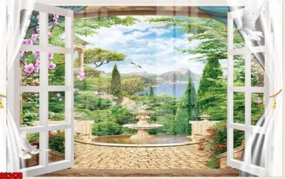 File tranh File tranh gốc cửa sổ 3D CS2478 (gốc) in trên kính