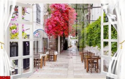 File PSD File tranh gốc cửa sổ 3D CS2492 (chất lượng in ấn)