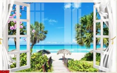 File tranh File tranh gốc cửa sổ 3D CS2497 (ảnh gốc) độc quyền