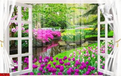 File PSD File tranh gốc cửa sổ 3D CS2514 (chất lượng in ấn)