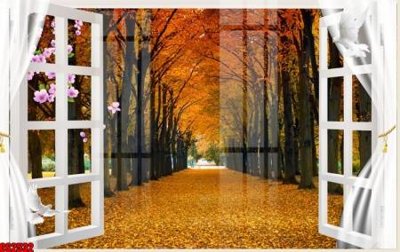 Ảnh gốc File tranh gốc cửa sổ 3D CS2532 (nét căng) in mica