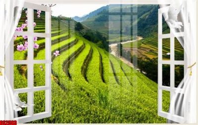 File tranh trang trí File tranh gốc cửa sổ 3D CS2583 (file gốc)