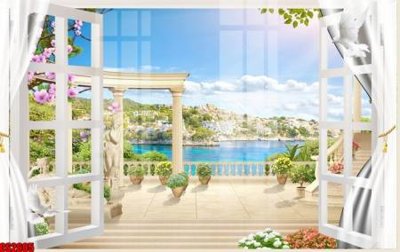 Tải file PSD File tranh gốc cửa sổ 3D CS2605 (nguyên layer) để in