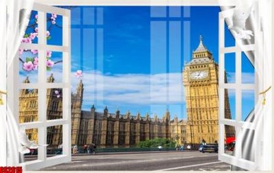 File PSD File tranh gốc cửa sổ 3D CS2615 (gốc) cho in quảng cáo