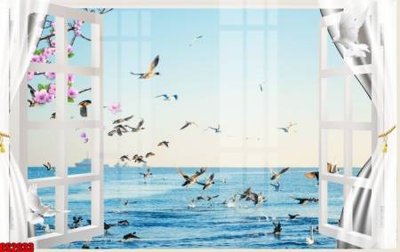 File gốc File tranh gốc cửa sổ 3D CS2633 (phong cách) cổ điển