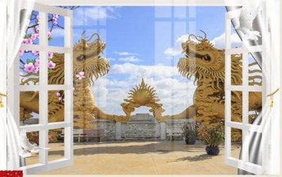 Download file gốc File tranh gốc cửa sổ 3D CS2675 (in lụa) cao cấp