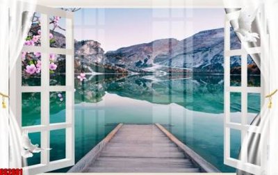 File ảnh File tranh gốc cửa sổ 3D CS2681 (gốc) in poster