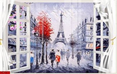 File PSD File tranh gốc cửa sổ 3D CS2696 (nguyên bản) cho thiết kế