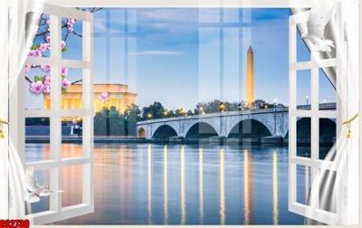 File tranh trang trí File tranh gốc cửa sổ 3D CS2730 (tải file gốc)